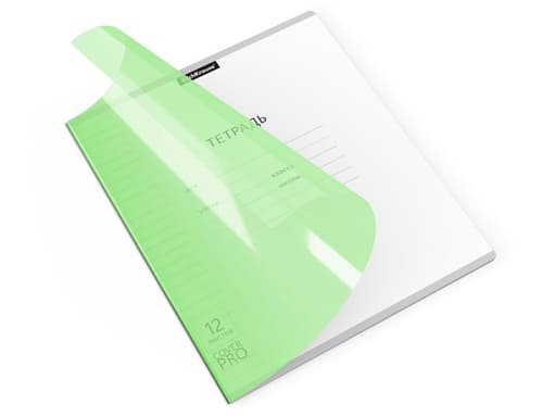 Тетрадь 12л. ЛИН. с пластиковой обложкой на скобе ErichKrause Классика CoverPrо Neon 56349