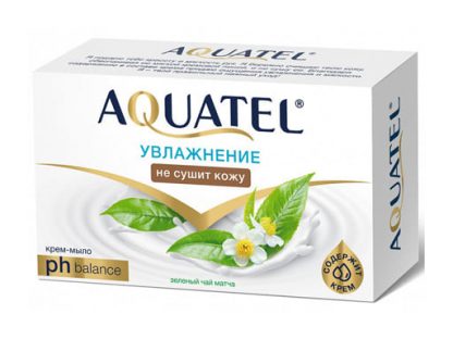 Крем-мыло твердое Aquatel зеленый чай матча 90гр 6232