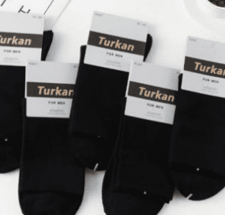 Носки мужские хлопок с лайкрой, черные, TURKAN 9187