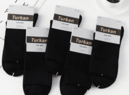 Носки мужские хлопок с лайкрой, черные, TURKAN 9187