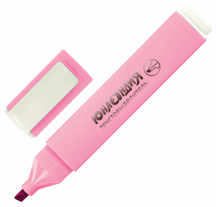 Текстовыделитель ЮНЛАНДИЯ "COLORSTAR PASTEL", ПАСТЕЛЬНЫЙ РОЗОВЫЙ, линия 1-4 мм, 151712