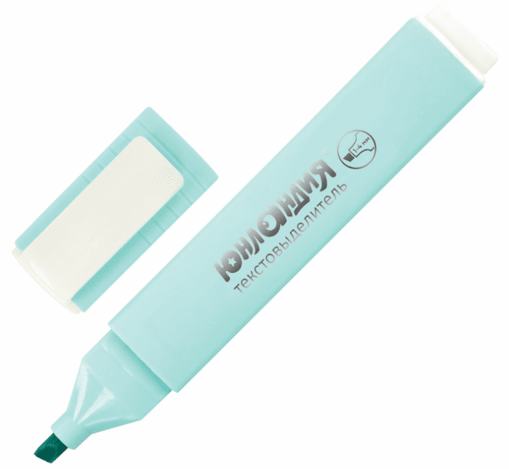 Текстовыделитель ЮНЛАНДИЯ "COLORSTAR PASTEL", БИРЮЗОВЫЙ, линия 1-4 мм, 151713