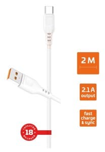 Кабель GoPower GP01T USB (m)-Type-C (m) 1м 2.4A ПВХ белый