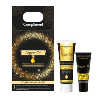 Compliment ARGAN OIL ПН №1241 (Эликсир для контура глаз, 25мл + сыворотка для лица, 50мл),12шт (2026