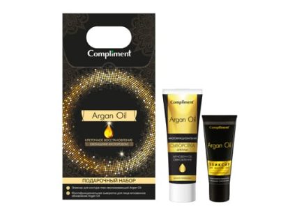 Compliment ARGAN OIL ПН №1241 (Эликсир для контура глаз, 25мл + сыворотка для лица, 50мл),12шт (2026