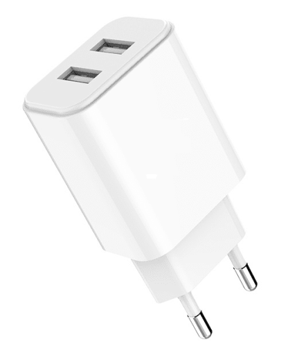 Блок питания Energy ET-08 2xUSB (5V, 2100 mAh), белый