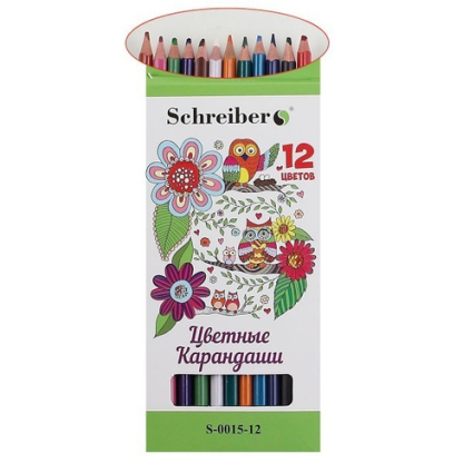 Карандаши 12цв. пласт. S 0014-12 Совы треуг 17,5см