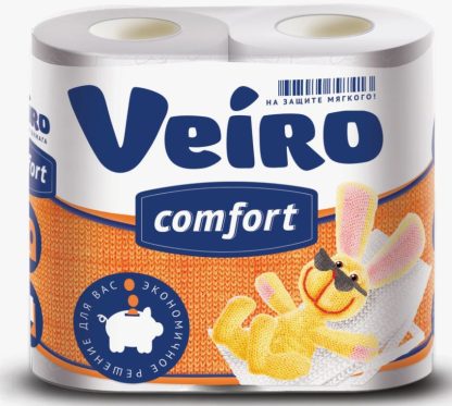 Бумага туалетная VIERO Comfort 2 слоя(упаковка 4 шт)