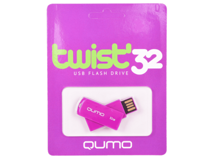 Флешка USB 2 32 Гб Qumo Twist, сиреневая