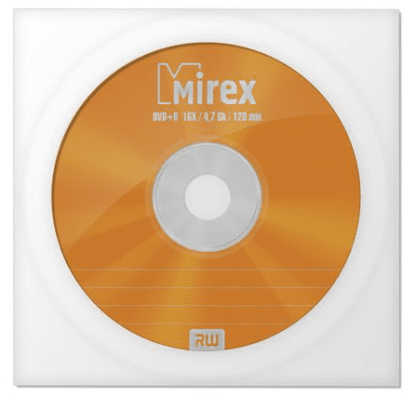 Диск DVD-R Mirex 4.7 Gb, 16x, бум. конверт