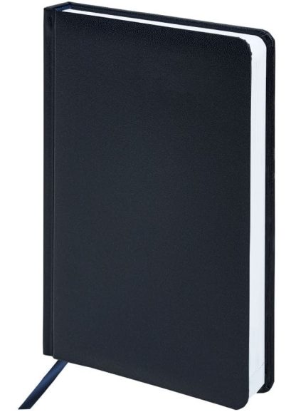 Ежедневник недатированный А5 138х213мм BRAUBERG Select балакрон, 160л, темно-синий, 123430