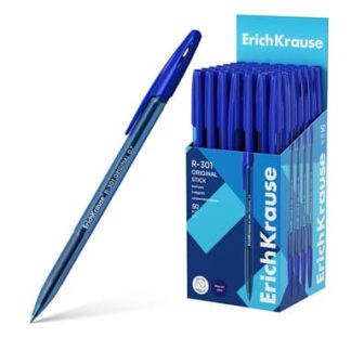 Ручка шариковая синяя ErichKrause R-301 Stick Original 1.0
