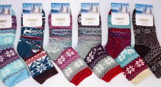 Носки женские, термо, двойные, махровые, с начесом, OSKO 1028