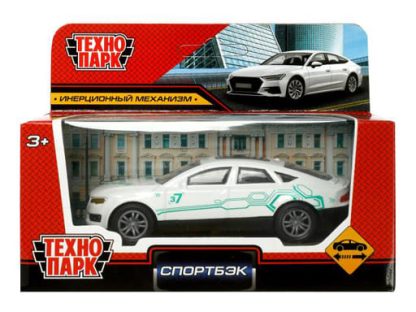356989 Машина металл спортбэк, 10,5 см, инерция, кор Технопарк