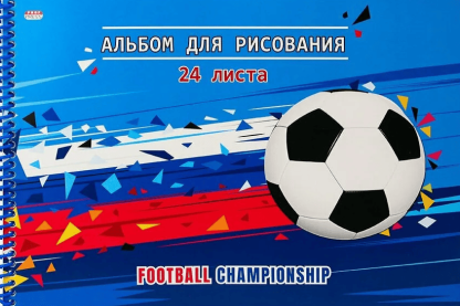 Альбом д/рисования 24л. 24-5169 Футбольный мяч (Проф-Пресс)