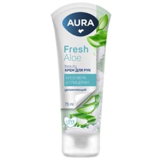 AURA BEAUTY Крем для рук Увлажняющий с глицерином и экстрактом алоэ туба 75мл КК/24
