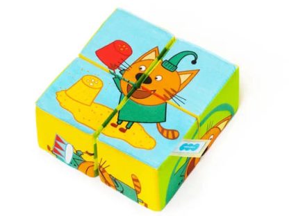 Мягкая игрушка "Мякиши"  кубики "Три кота" (Собери Компота)  749