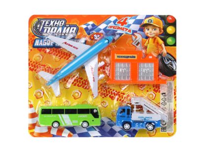 380271 Набор машинок блистер 30*25*5см ТЕХНОДРАЙВ в кор.2*36шт