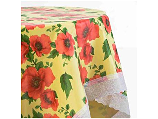 Скатерть "Перспектива" с винилов.кружевом 135х160(+)-5см