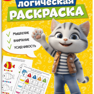 Книжка-раскраска для детей. Серия "Логическая раскраска" арт. 69616 4 ГОДА