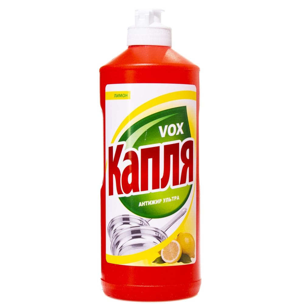 Жидкое моющее средство для пос "КАПЛЯ Vox" лимон, 500г — изображение 2