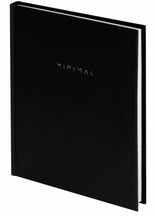 Блокнот МАЛЫЙ ФОРМАТ 110х147мм, А6, 80л, твердый, клетка, BRAUBERG Minimal черный, 116444