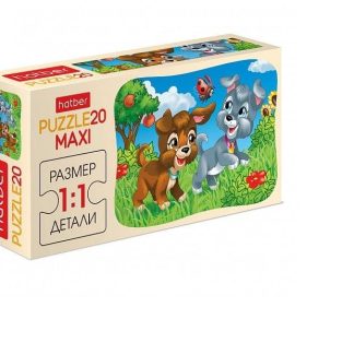 Макси-пазлы 20эл. А5 20ПЗ5_13406 Веселые щенки (037821)