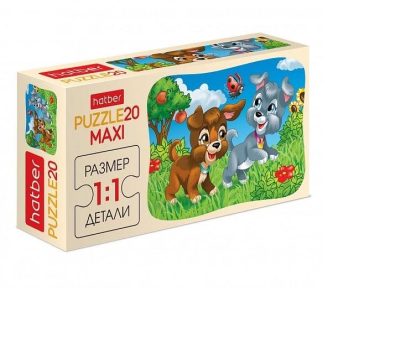 Макси-пазлы 20эл. А5 20ПЗ5_13406 Веселые щенки (037821)