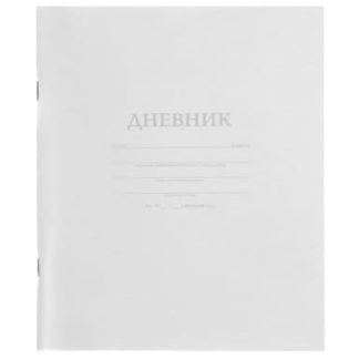 Дневник для 1-11кл. 40л А5ф на скобе, пластиковая обложка.-Белый-