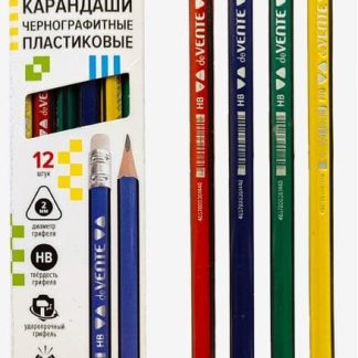 Карандаш пласт. с ластиком НВ «deVENTE» 5032335 3-гран.корп., заточ.
