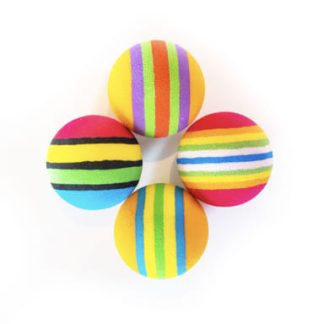 Игрушка для кошек "Мяч" пробковый полосатый 3.5см (4 штуки и в упаковке) 1*420 FG 09216/1
