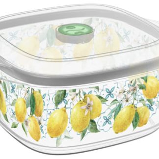 Емкость для СВЧ 1,6л с клапаном с декором  "Sicily Lemon" (бесцветный)