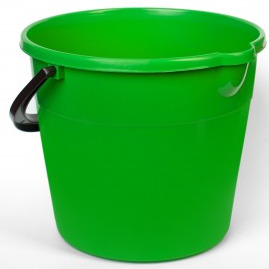 Ведро 10л круглое со сливом, пластик (полипропилен) цвет салатовый IS40006/1 Spark Plast