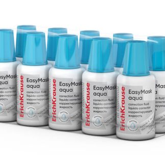 Корректирующая жидкость с кисточкой ErichKrause EasyMask Aqua, на водной основе, 20г (в пластиковом