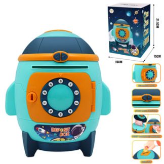 Копилка интерактивная "Ракета", пластик, арт. F863-A