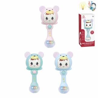 Музыкальная игрушка-погремушка " Мышонок", свет/звук, в асс., арт. YL5506