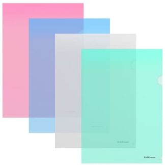 Папка-уголок пластиковая ErichKrause® Glossy Classic, A4, ассорти 50155