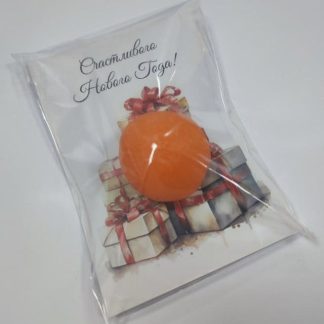 Мыло ручной работы Мандарины с открыткой