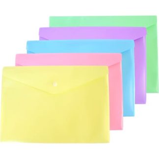 Папка-конверт на кнопке "deVENTE. Pastel" A4 (330x235 мм) 180 мкм, непрозрачная, 5 пастельных уветов