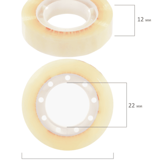 Клейкие ленты 12мм х 33м канцелярские BRAUBERG, прозрачные, гарантиров. длина, 228761, цена за 1 ш