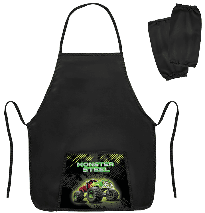 Фартук с нарукавниками для уроков труда ПИФАГОР, 1 карман, 44x55 см, Monster steel, 270925