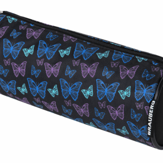 Пенал-косметичка BRAUBERG, Fly aways, черный, 20х7х7 см, 272296