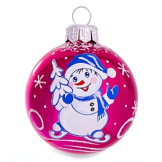 Елочное украшение, шар Ш3 60мм "Снеговичок" С1425