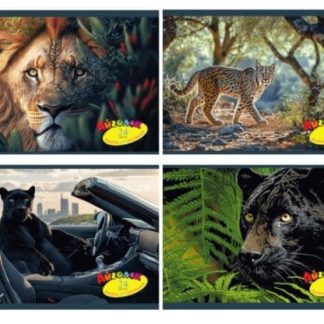 Альбом д/рисования 24л. А424К4/WCT Дикие кошки