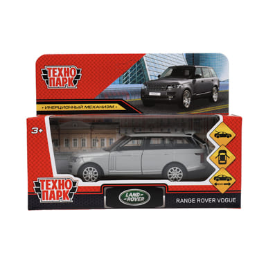 377802 Машина металл RANGE ROVER VOGUE 12 см, двери, багаж, темно-серый, кор. Технопарк в кор.2*36шт