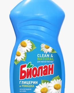 Средство для мытья посуды Биолан 400мл. Глицерин и ромашка 1697-3