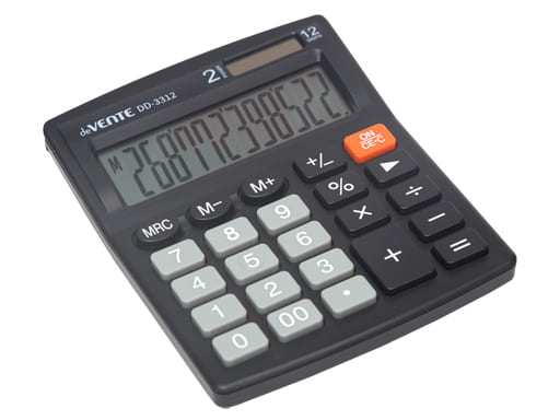 Калькулятор настольный "deVENTE" DD-3312, 105x127x25 мм, 12 разрядный, автоматическое вычисление про