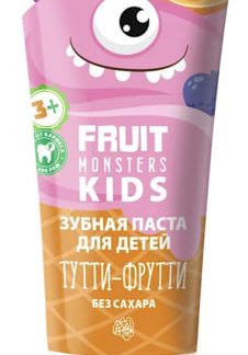 Зубная паста детская Тутти Фрутти линии Фрутомонстры серии Мегамонстры (Mega monsters), 60г