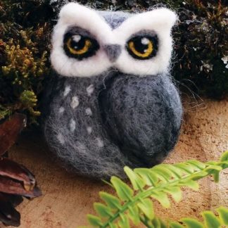 Брошь из шерсти "Сова" 2932515