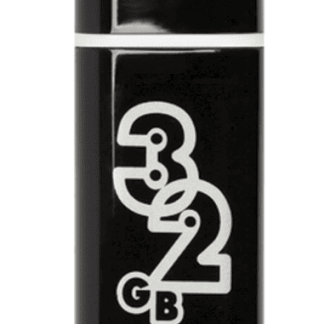 Флеш-диск 32GB SMARTBUY Glossy USB 2.0, черный, SB32GBGS-K
